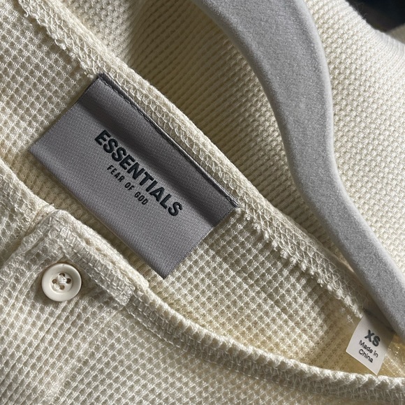 Fear of God Essentials Thermal Long Sleeve in “Buttercream” - Picture 3 of 10